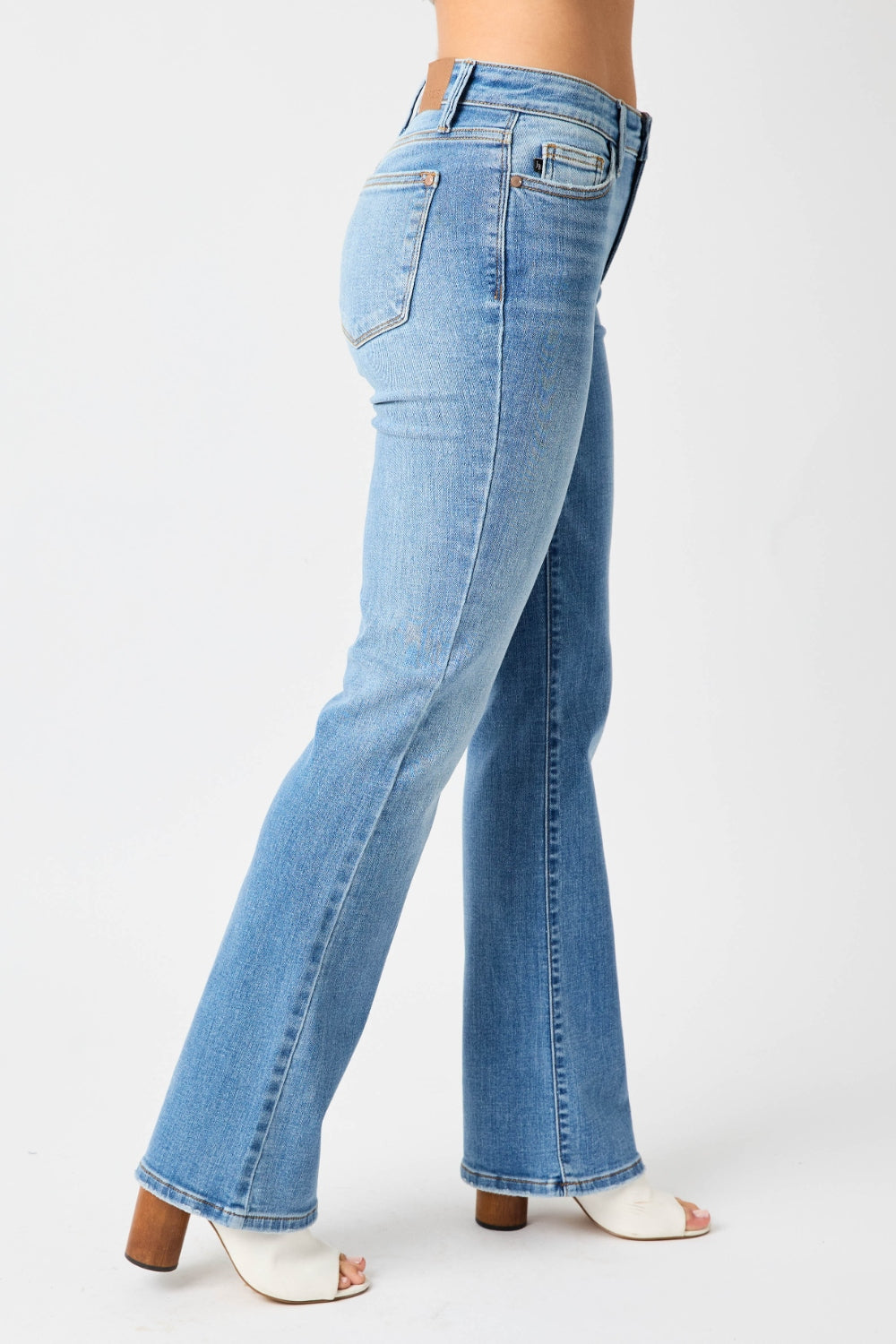 Judy Blue Full Size Mid-High Waist Straight Jeans