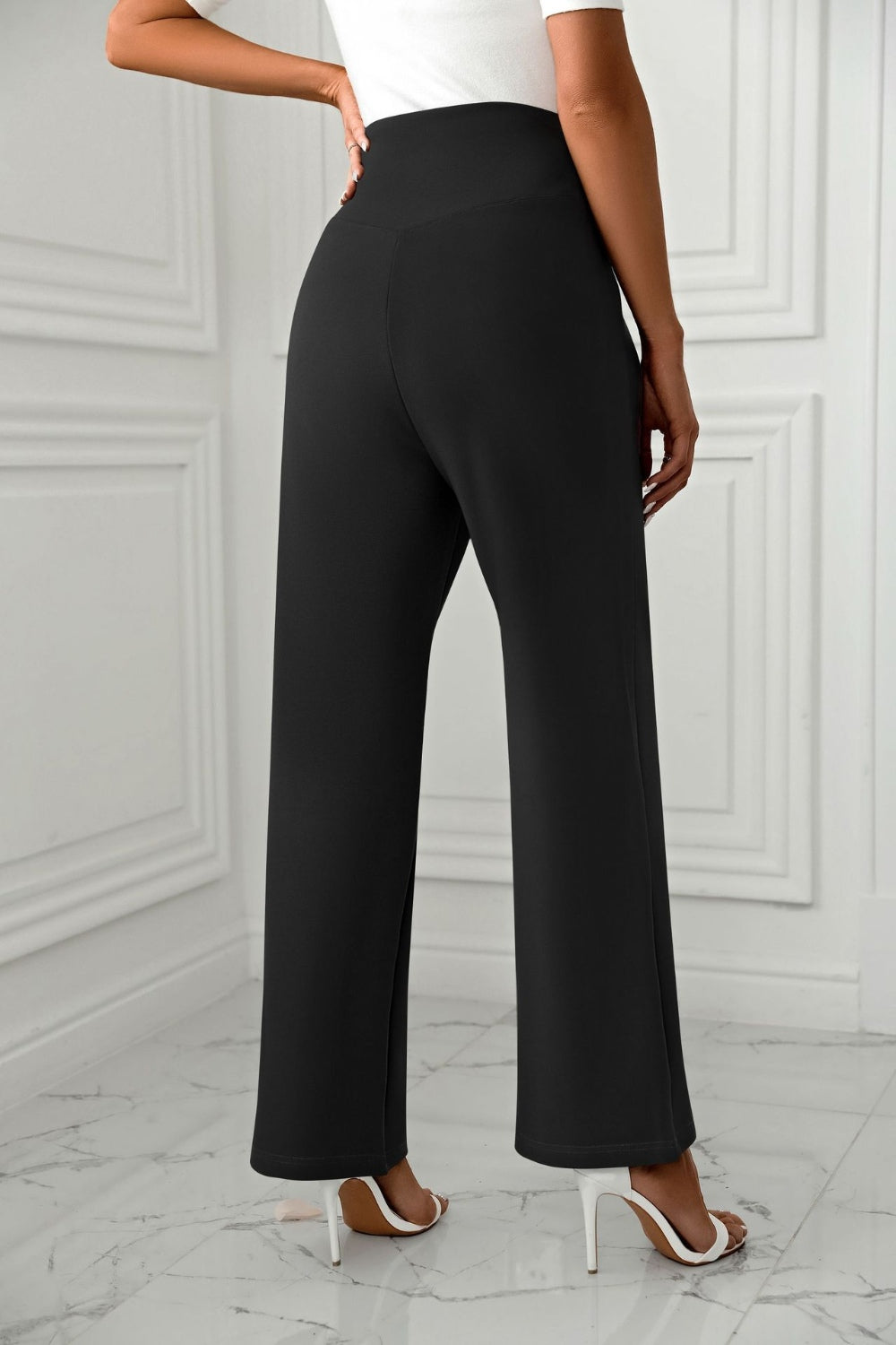 High Waist Straight Leg Pants