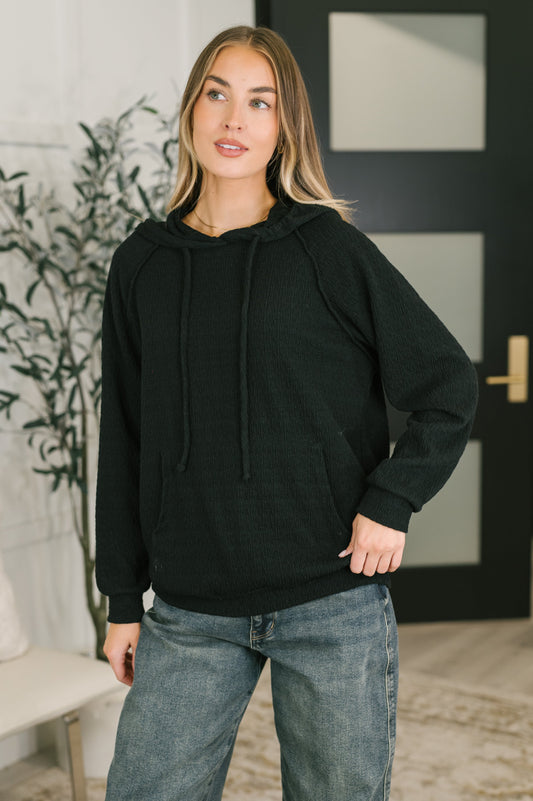 Always Have Your Back Textured Pullover in Black