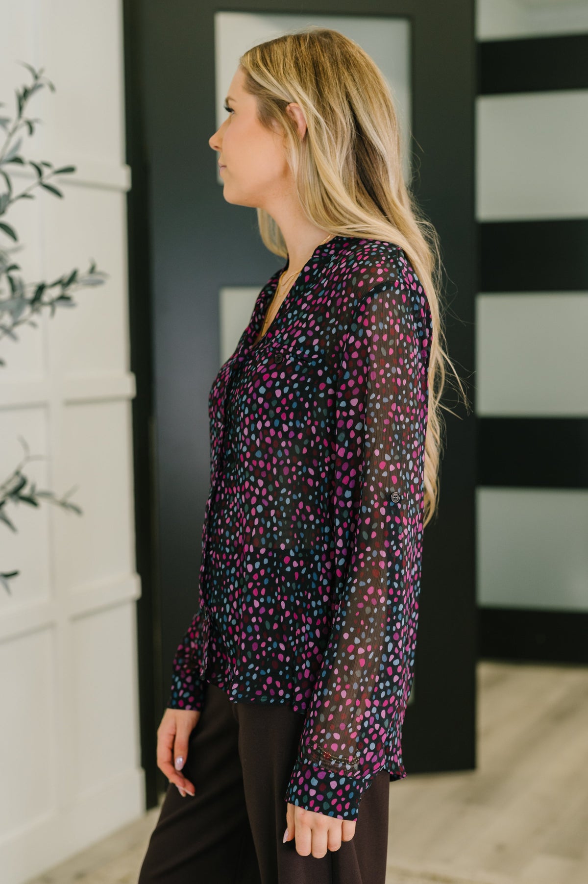 Doing the Most Polka Dot Blouse