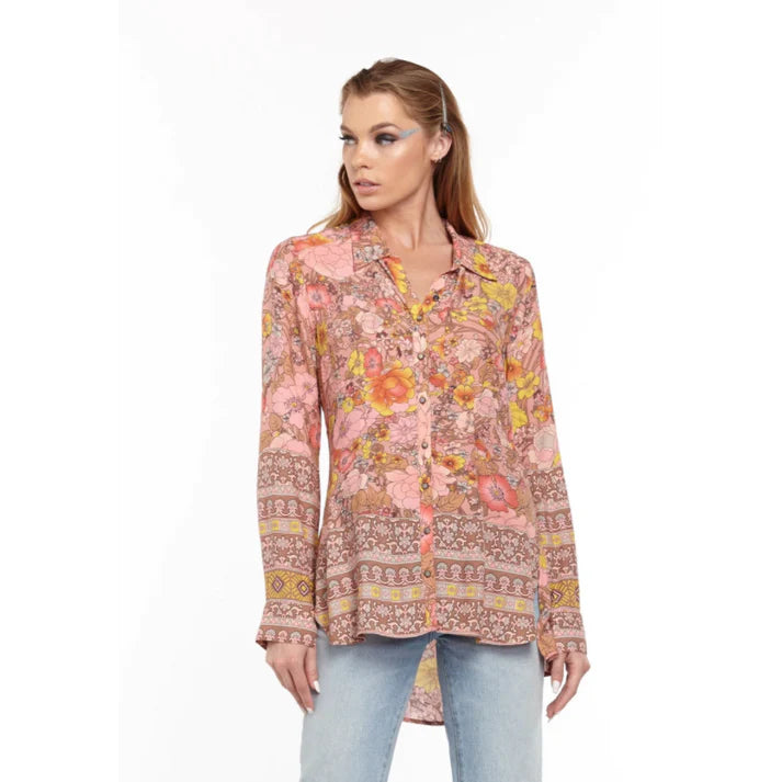 ARATTA ROSE MEDALLION SHIRT