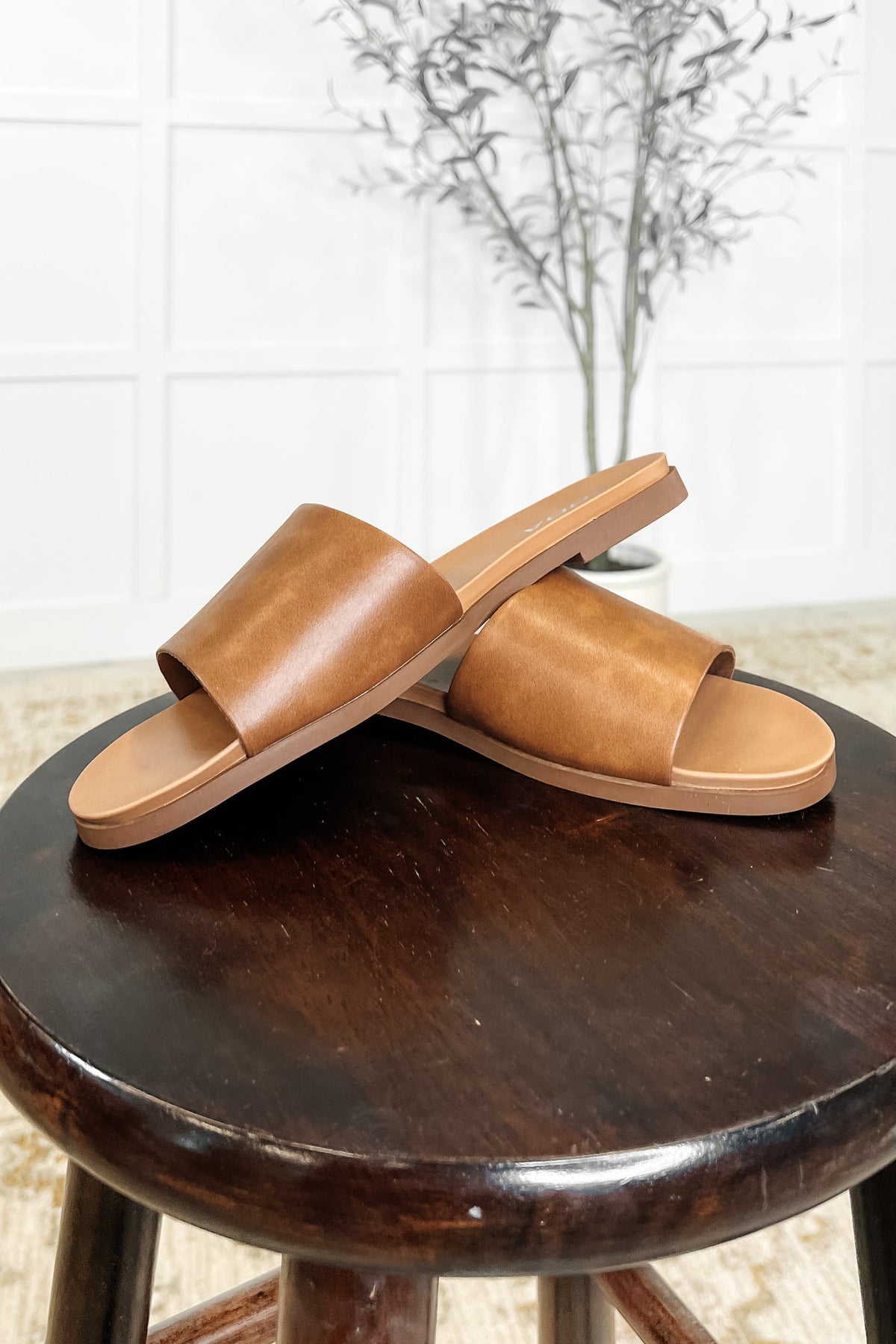 Sole Mate Slip on Sandals in Tan