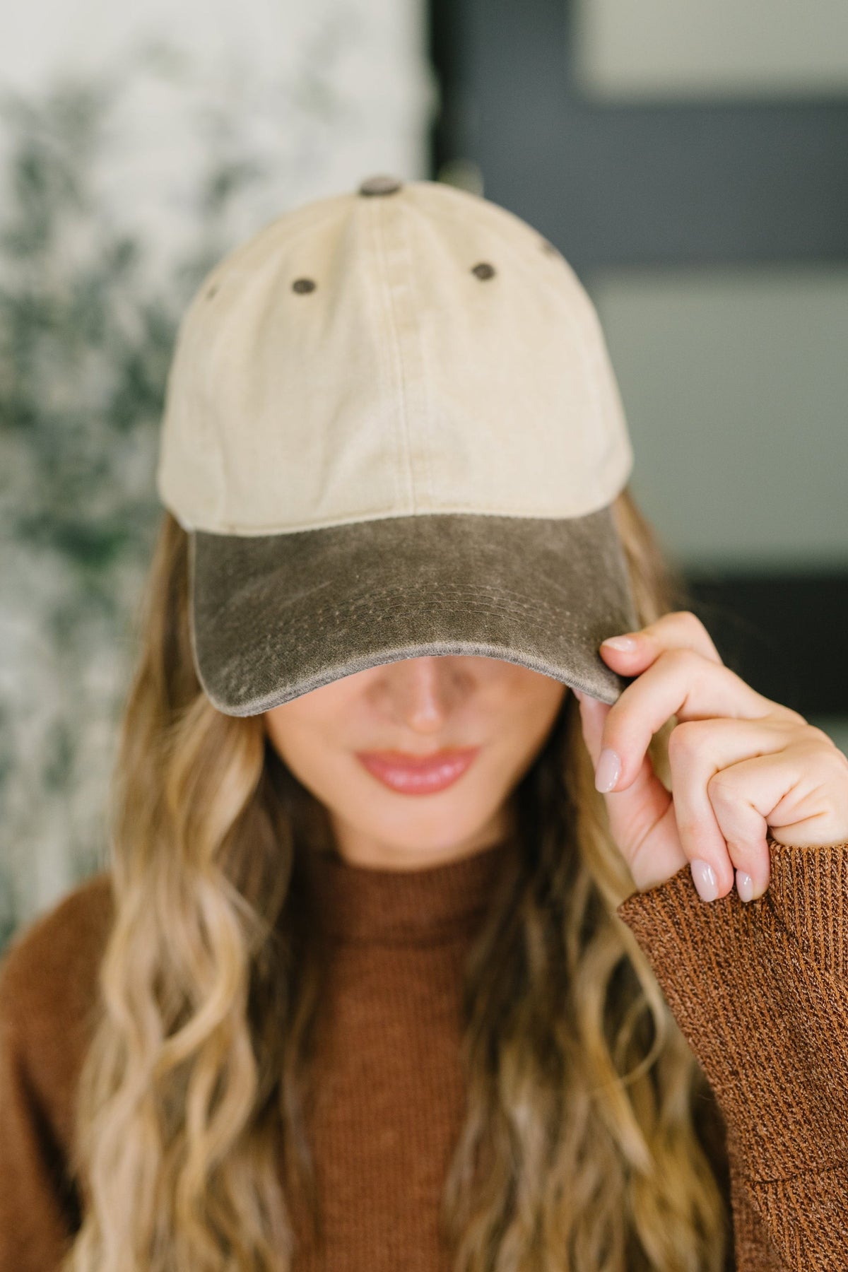 Totally Two Tone Baseball Cap in Brown