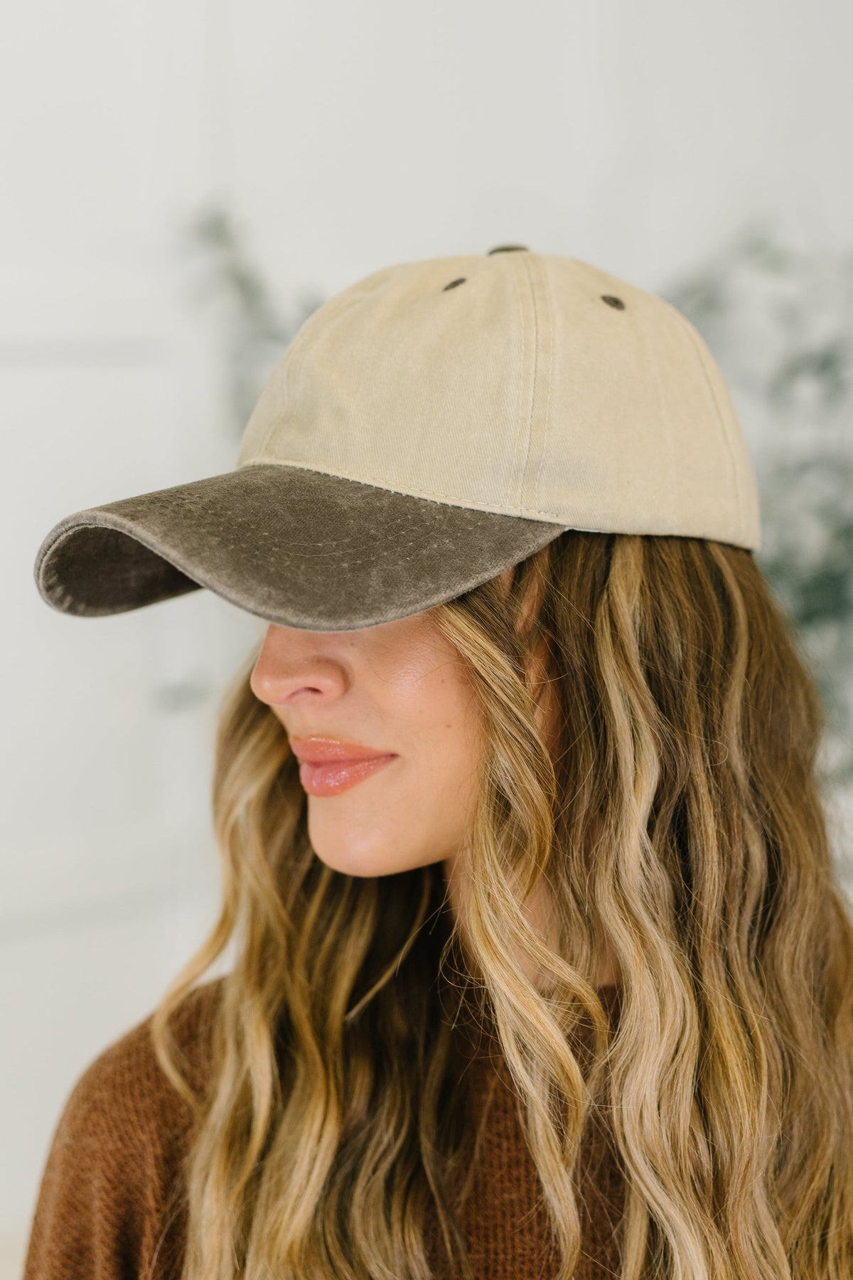 Totally Two Tone Baseball Cap in Brown
