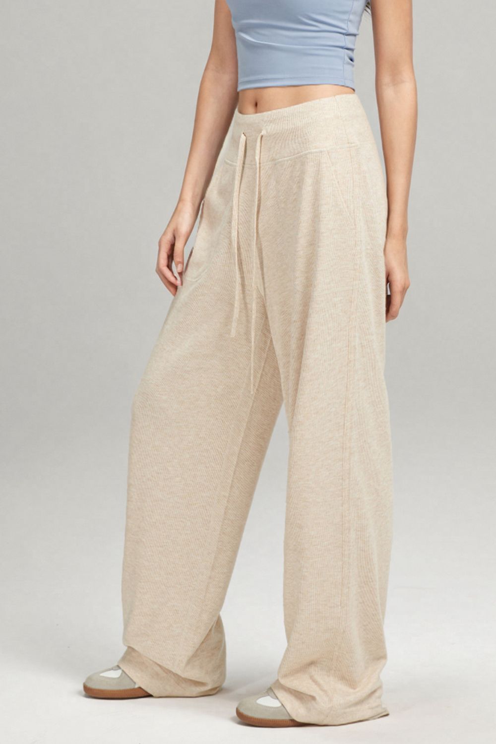 Basic Bae Drawstring Wide Leg Pants with Pockets