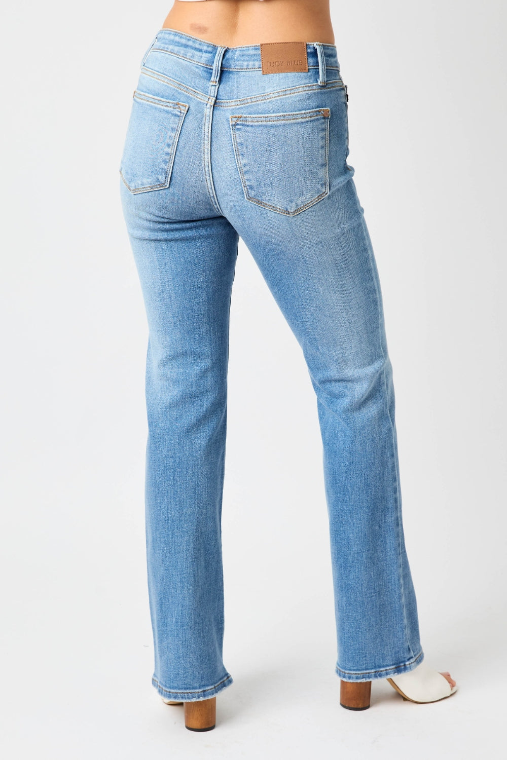 Judy Blue Full Size Mid-High Waist Straight Jeans