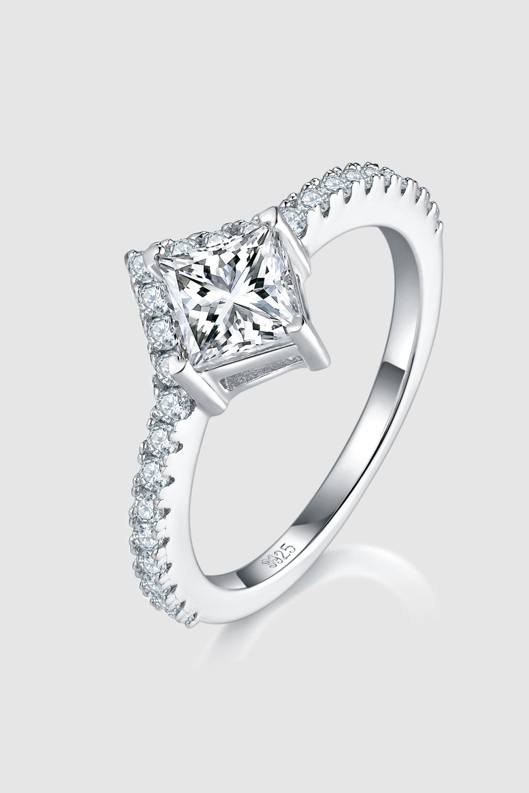 1 Carat Moissanite 925 Sterling Silver Double Layered Ring