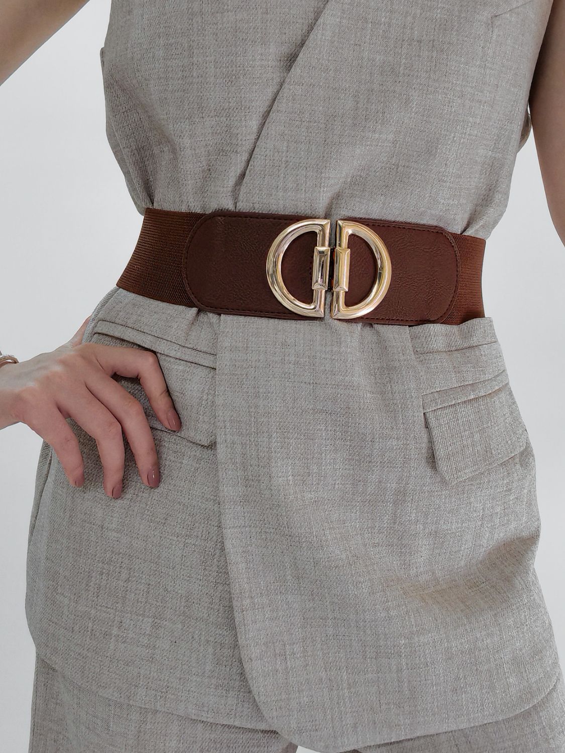 D Buckle Elastic Belt