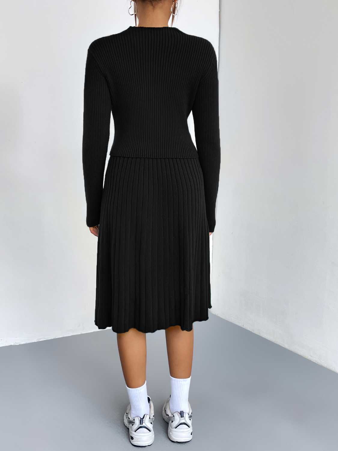 Rib-Knit Sweater and Skirt Set