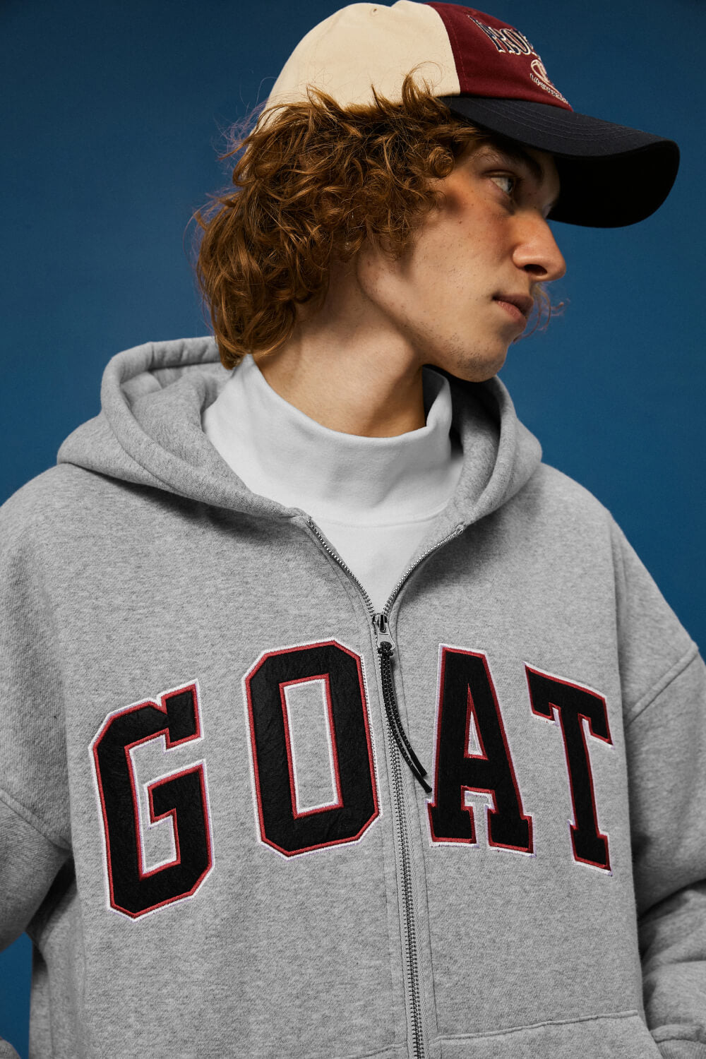 GOAT Graphic Drop Shoulder Hooded Jacket