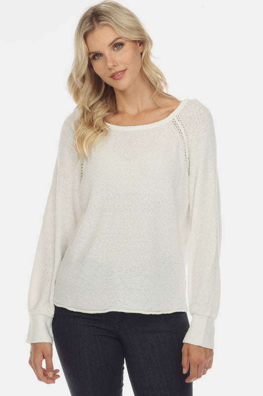 Round Neck Raglan Sleeve Sweater