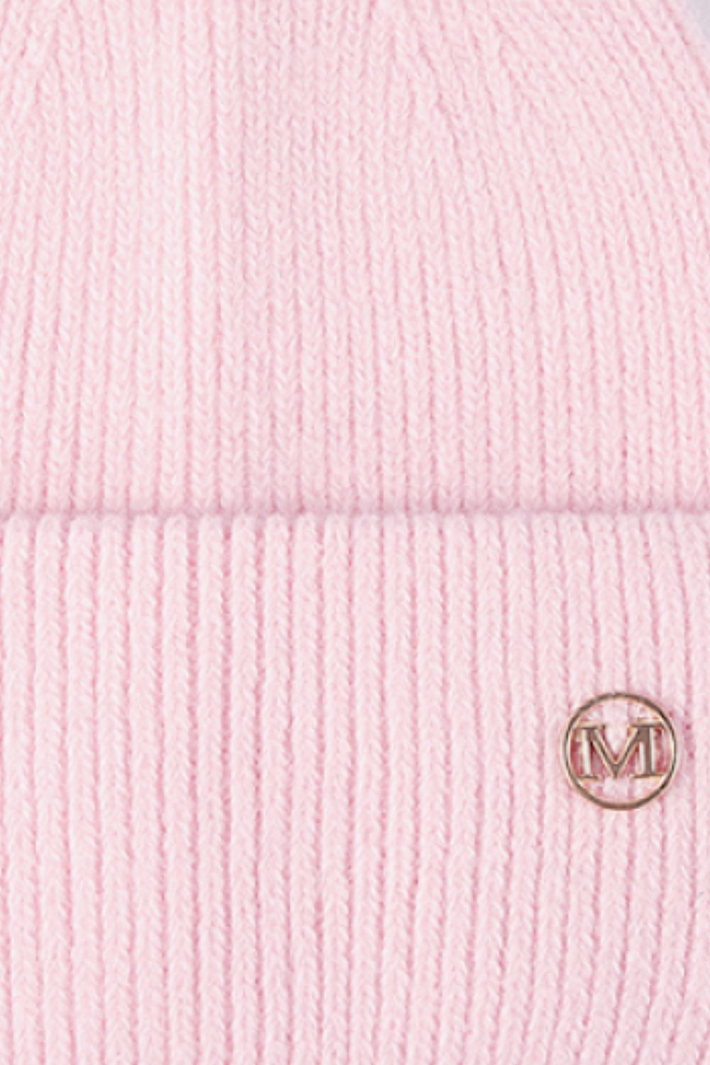 M Rib-Knit Cuff Beanie