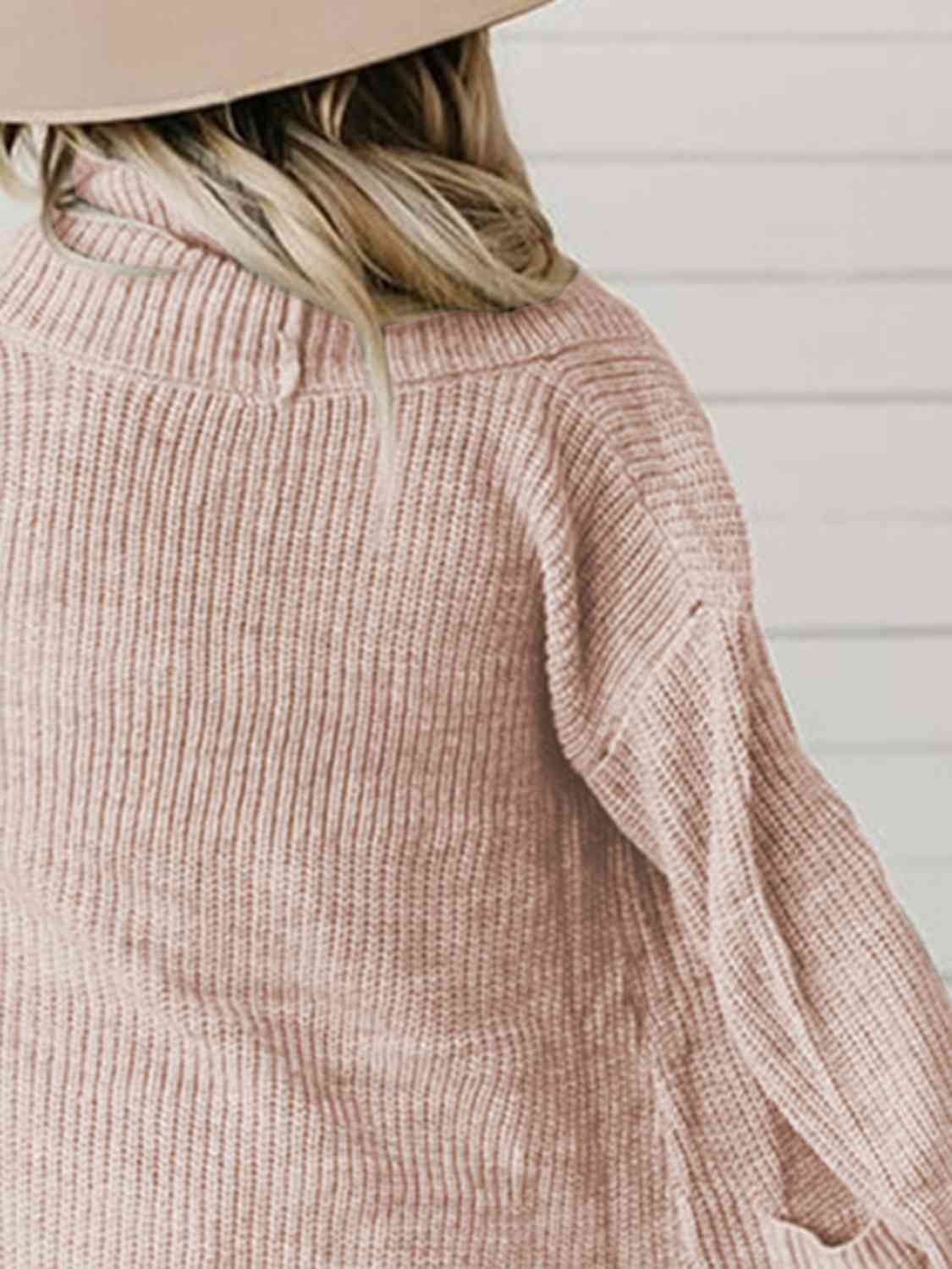 High-Low Open Front Cardigan with Pockets