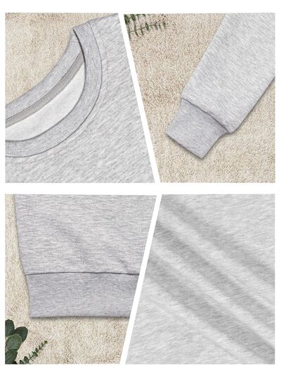 Football Graphic Round Neck Sweatshirt