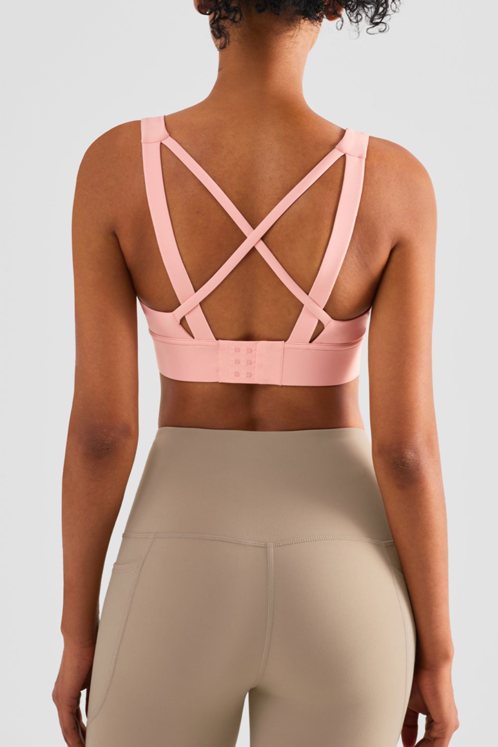 Highly Stretchy Crisscross Back Sports Bra