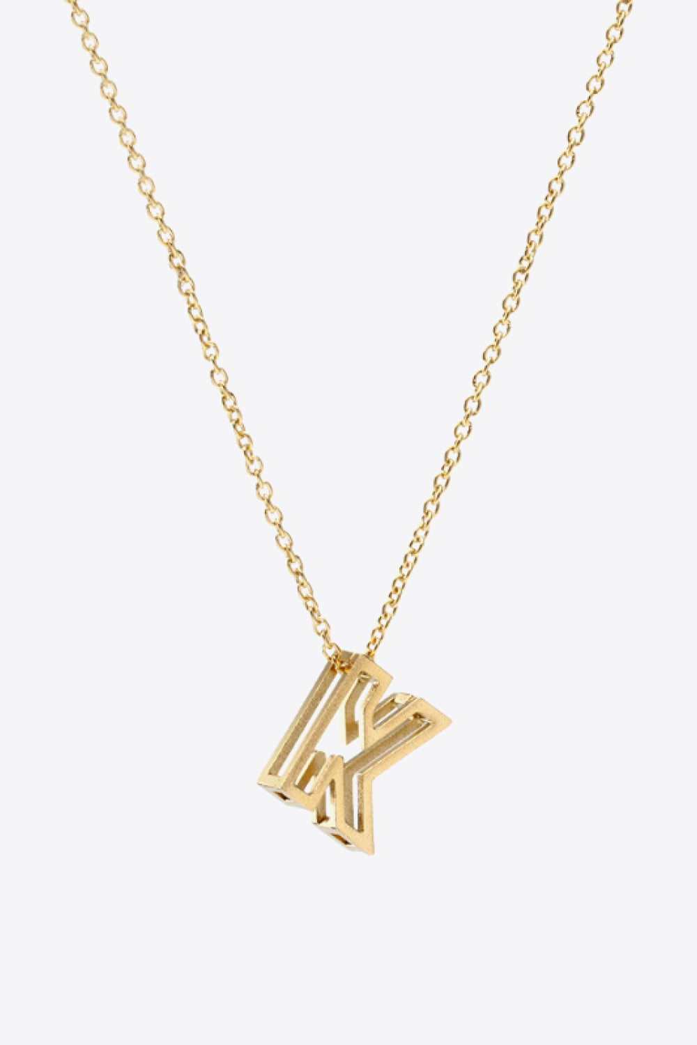 K to T Letter Pendant Necklace