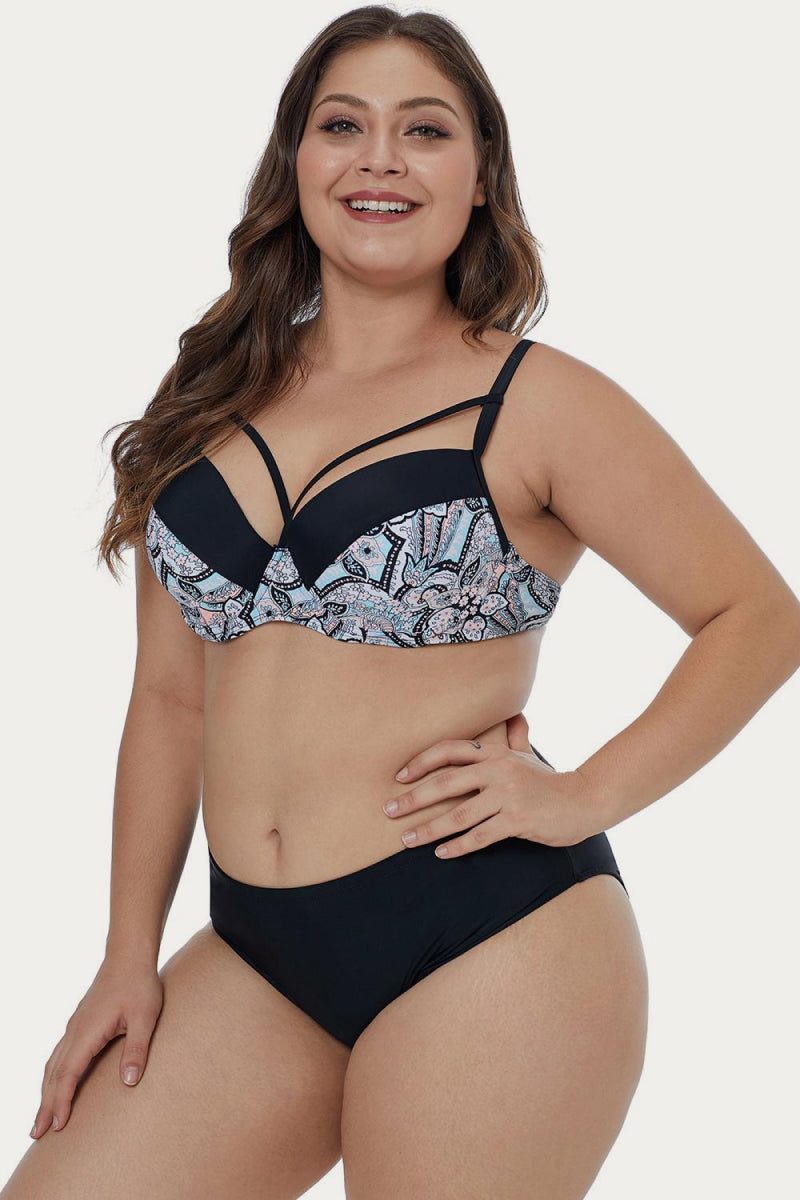 Floral Paisley Plus Size Bikini Set