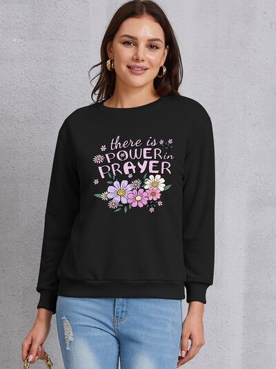 THERE IS POWER PRAYER Round Neck Sweatshirt