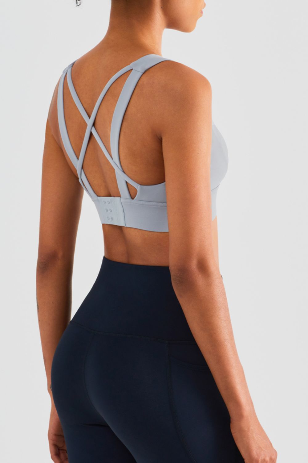 Highly Stretchy Crisscross Back Sports Bra