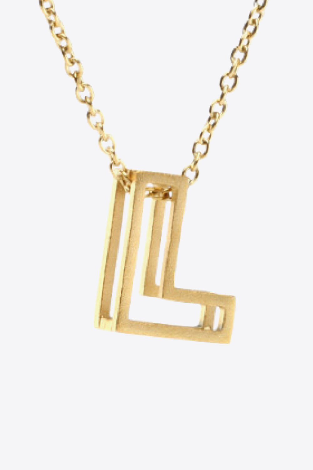 K to T Letter Pendant Necklace