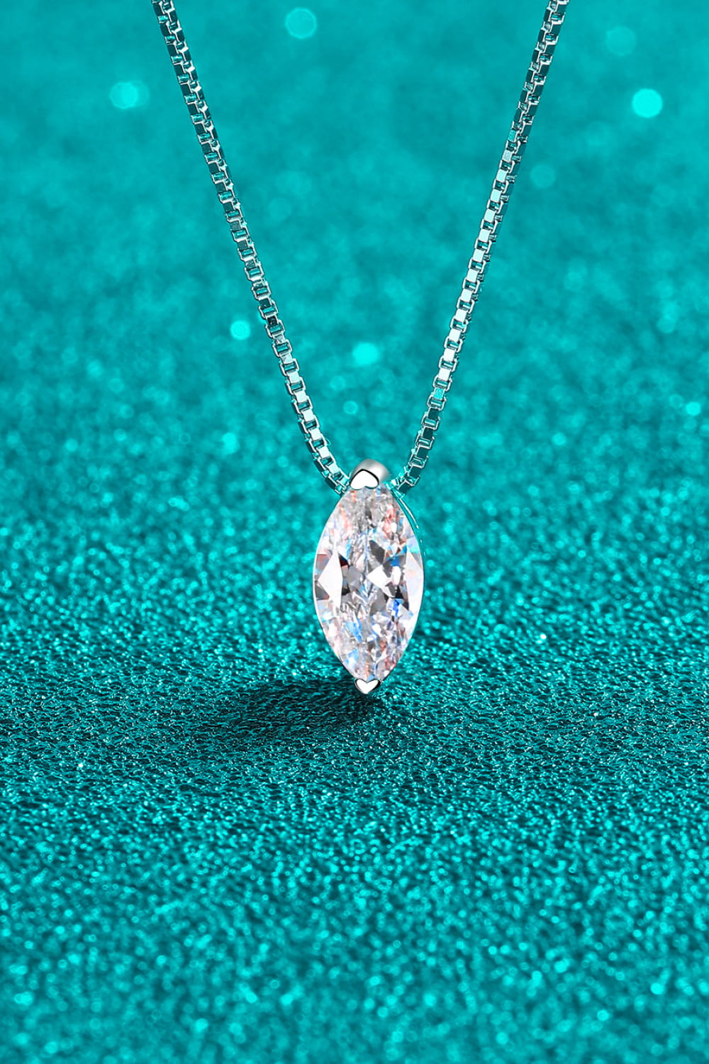 1 Carat Moissanite 925 Sterling Silver Necklace