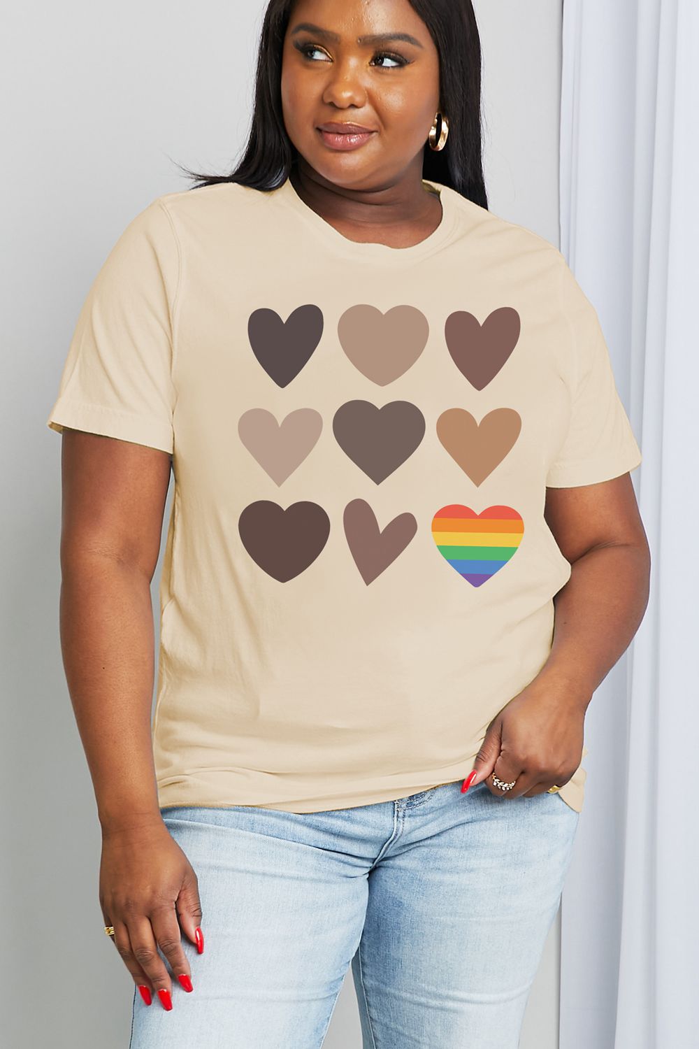 Simply Love Full Size Heart Graphic Cotton Tee