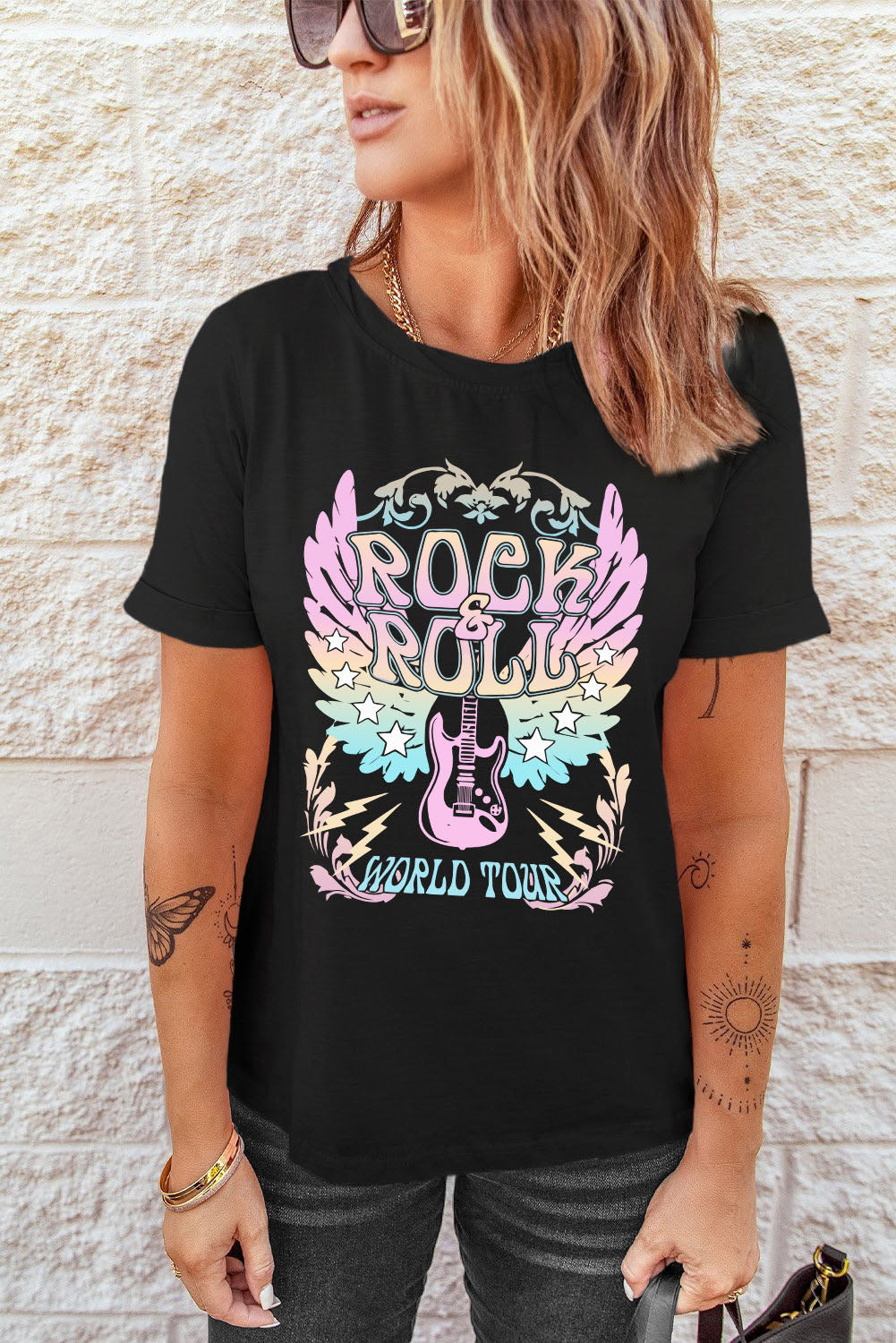 ROCK ROLL Graphic Tee Shirt