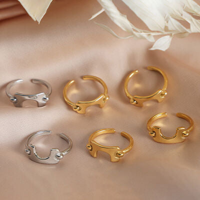 18K Gold-Plated Irregular Open Ring