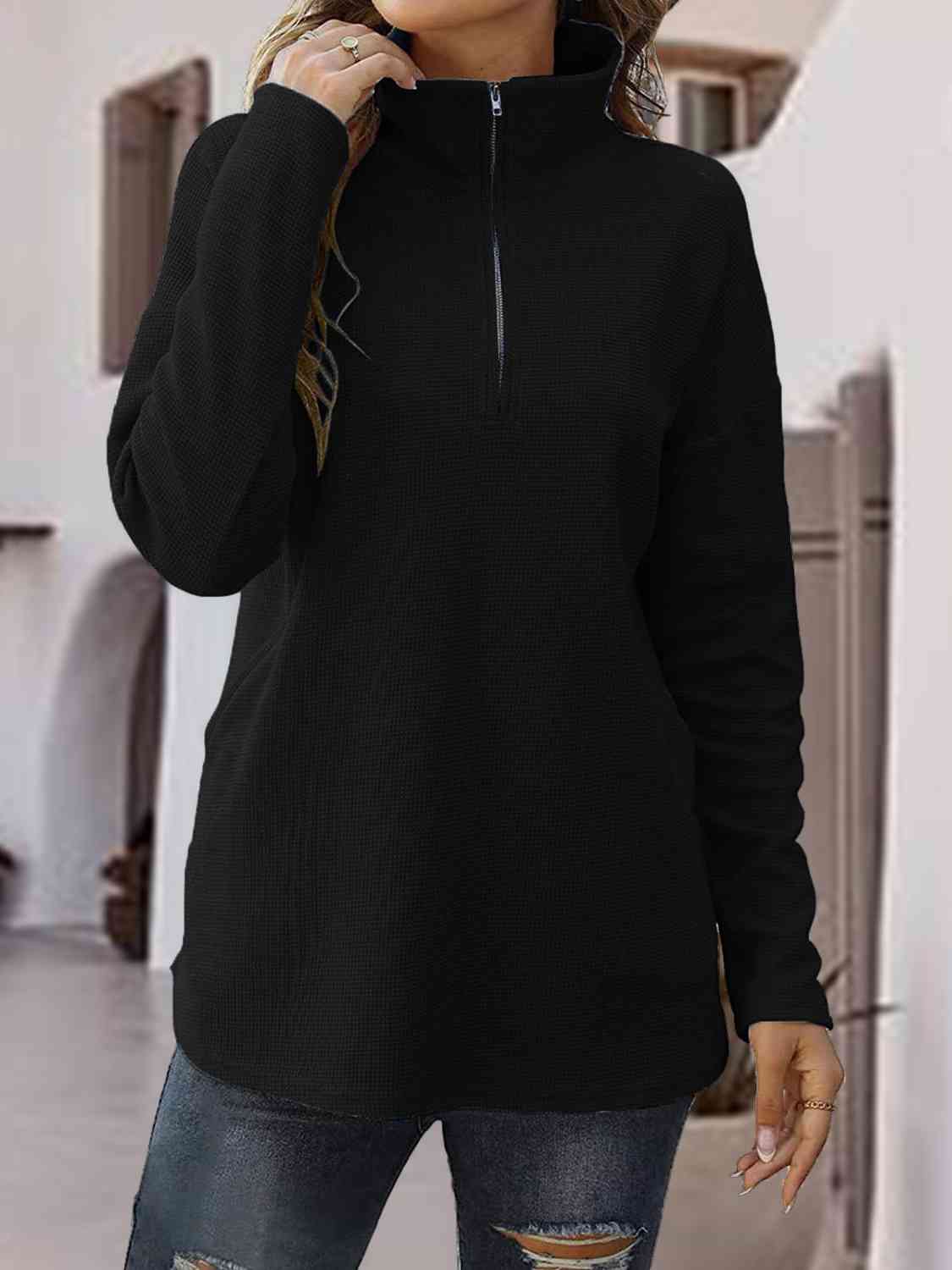 10.3  Half-Zip Drop Shoulder Sweatshirt