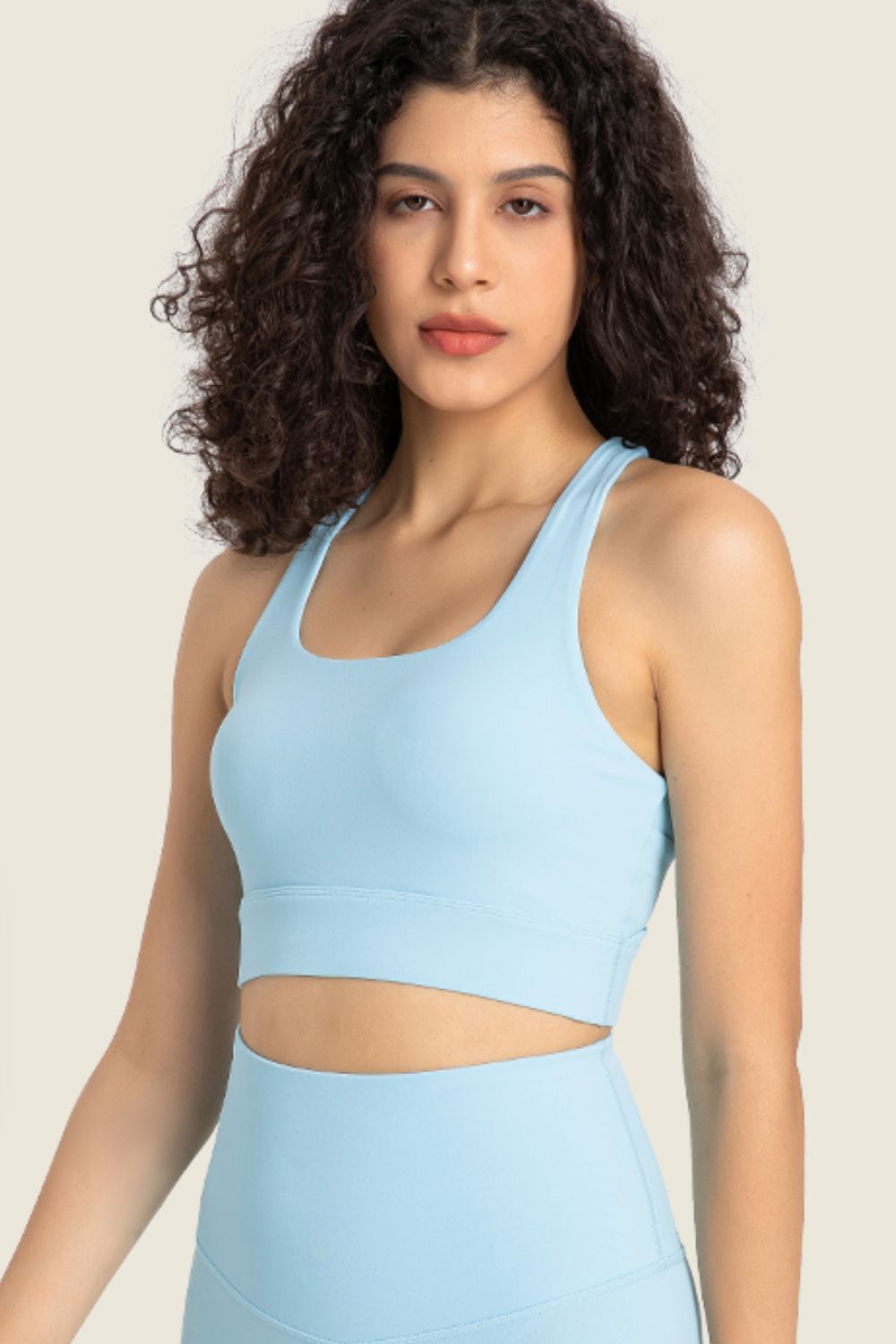 Highly Stretchy Cutout Back Sports Bra