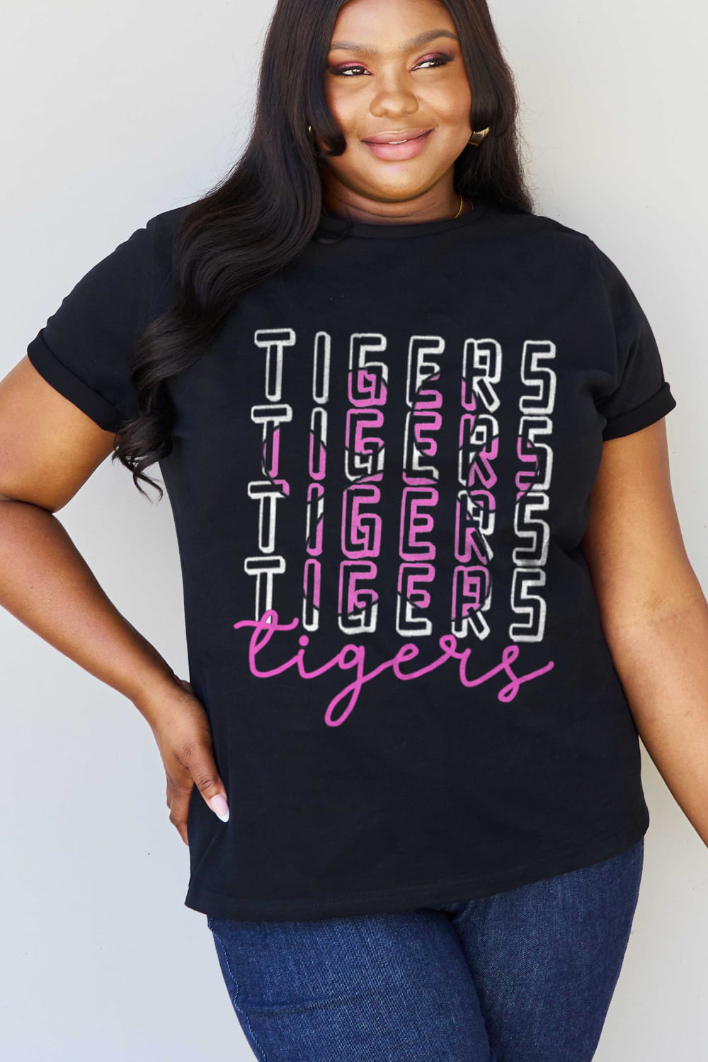 Simply Love Full Size TIGERS Graphic Cotton Tee