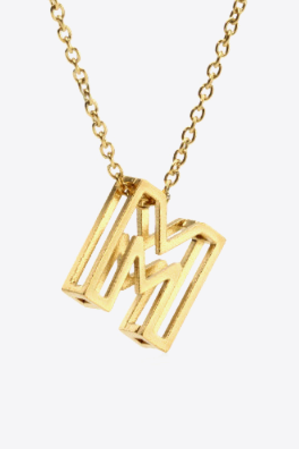 K to T Letter Pendant Necklace