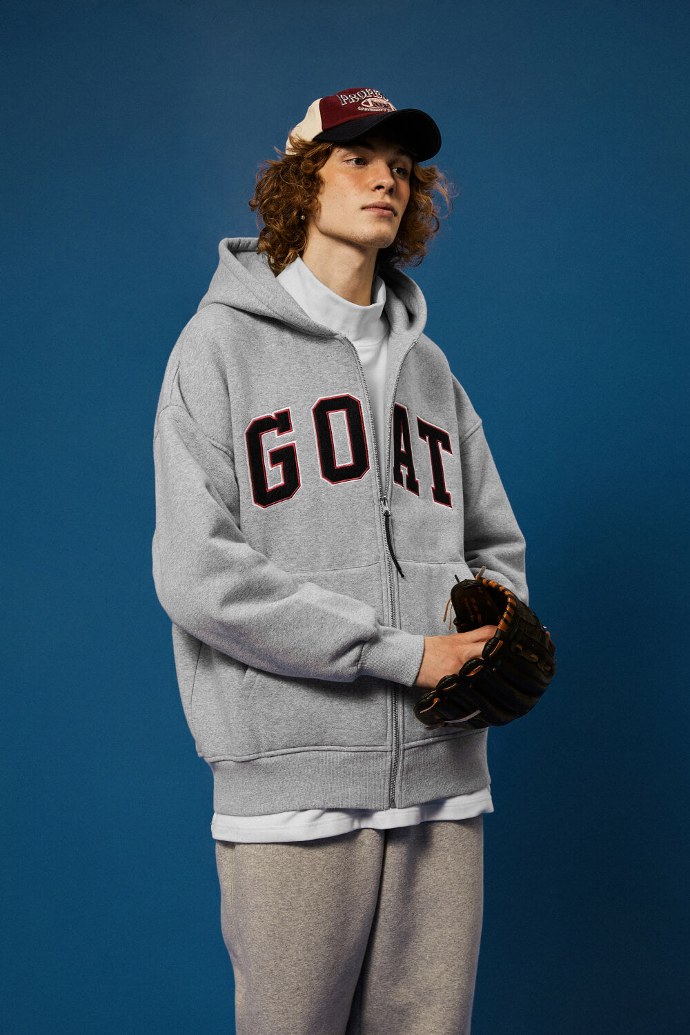 GOAT Graphic Drop Shoulder Hooded Jacket