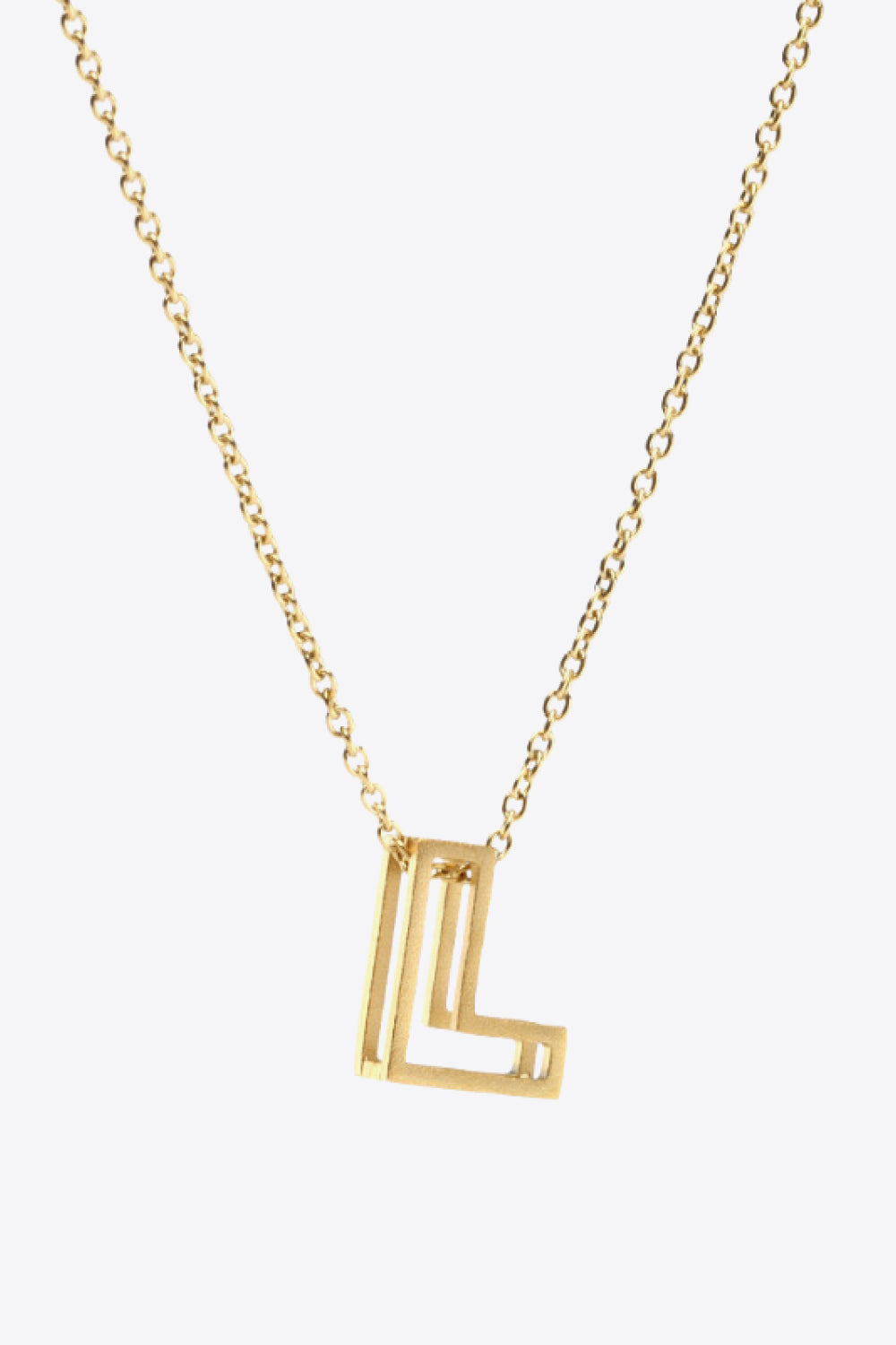 K to T Letter Pendant Necklace