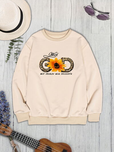 Sunflower Round Neck Dropped Shoulder Sweatshirt