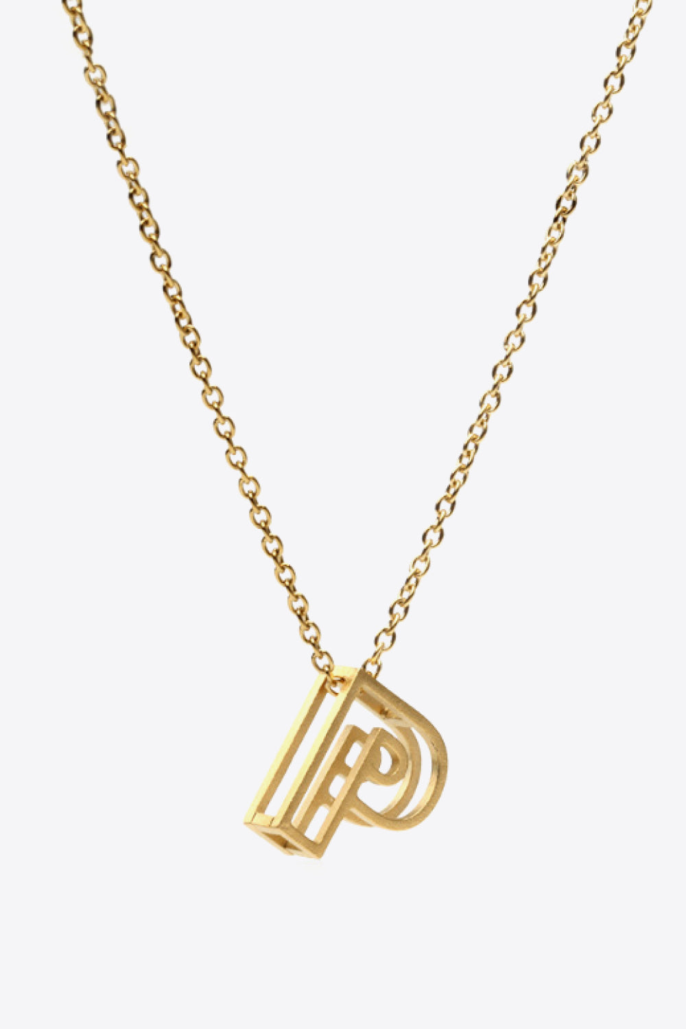 K to T Letter Pendant Necklace