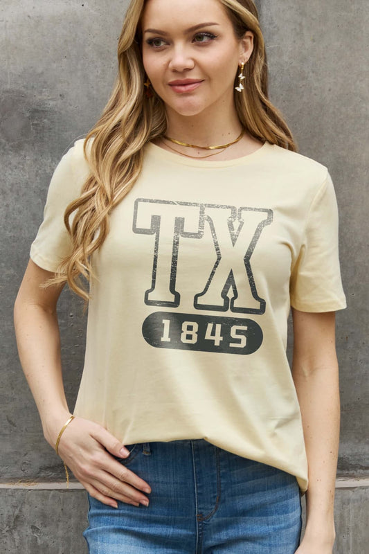 Simply Love Full Size TX 1845 Graphic Cotton Tee