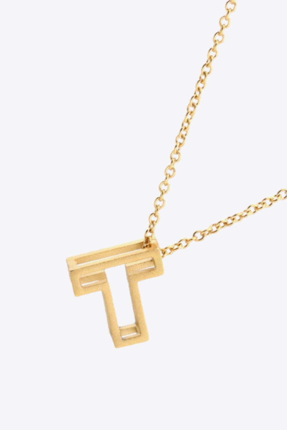 K to T Letter Pendant Necklace