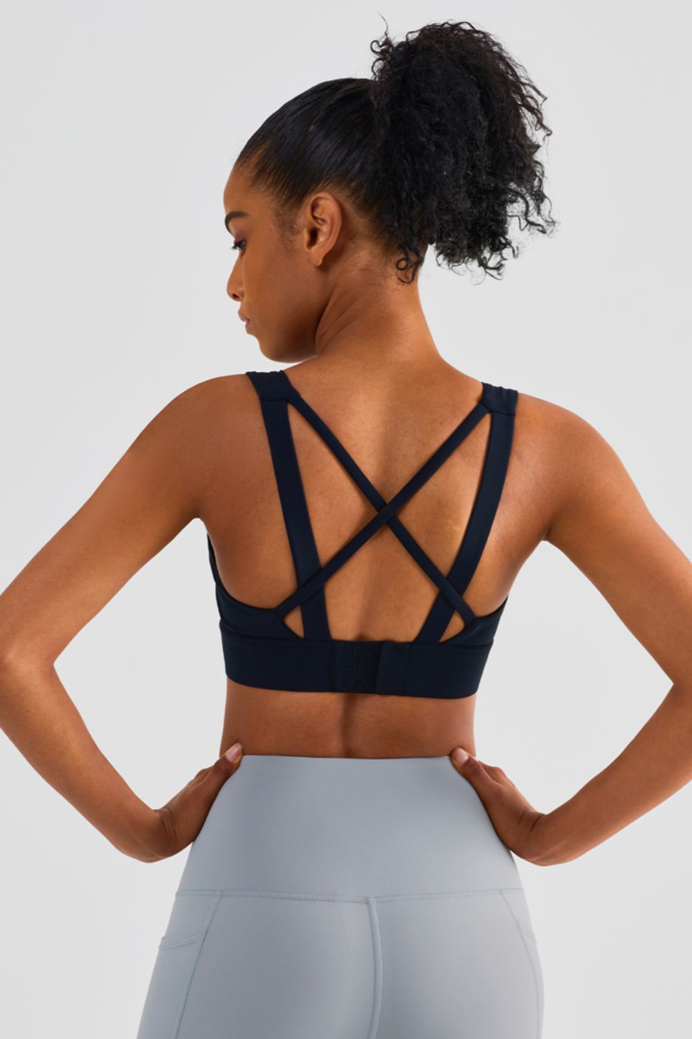 Highly Stretchy Crisscross Back Sports Bra