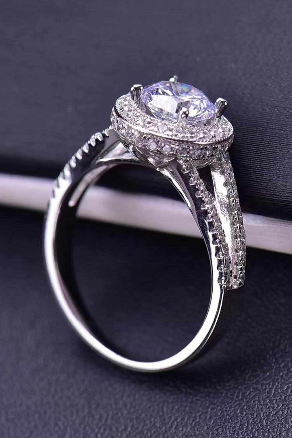 Shiny and Chic 2 Carat Moissanite Ring