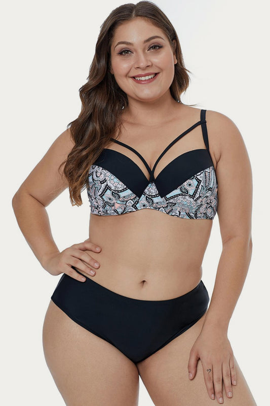 Floral Paisley Plus Size Bikini Set