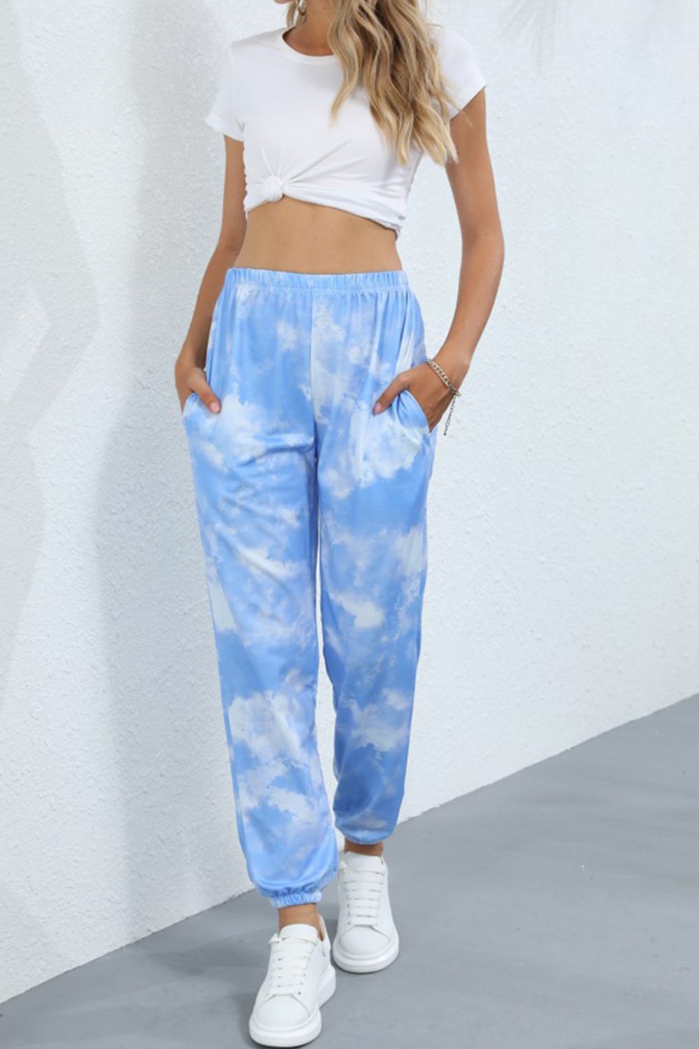 Tie-Dye Elastic Waist Joggers