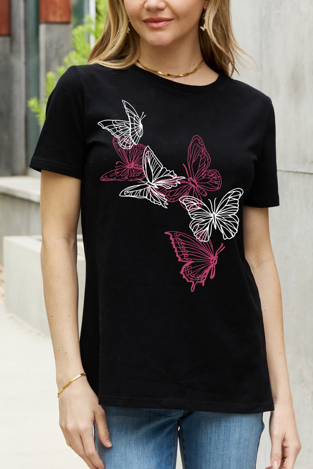 Simply Love Full Size Butterfly Graphic Cotton Tee