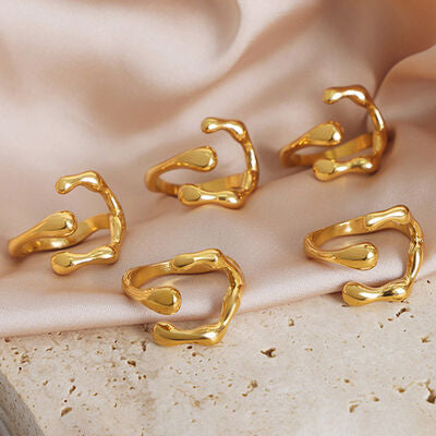 18K Gold-Plated Irregular Open Ring