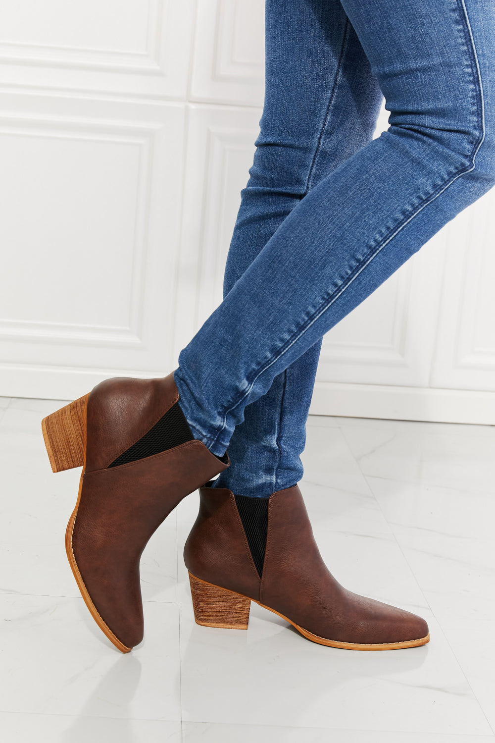 MMShoes Back At It Point Toe Bootie in Chocolate