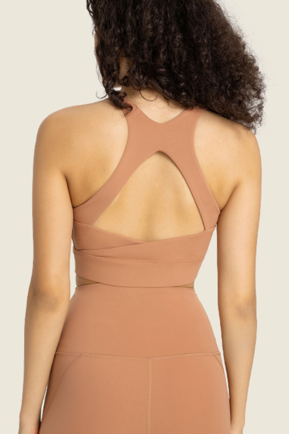 Highly Stretchy Cutout Back Sports Bra