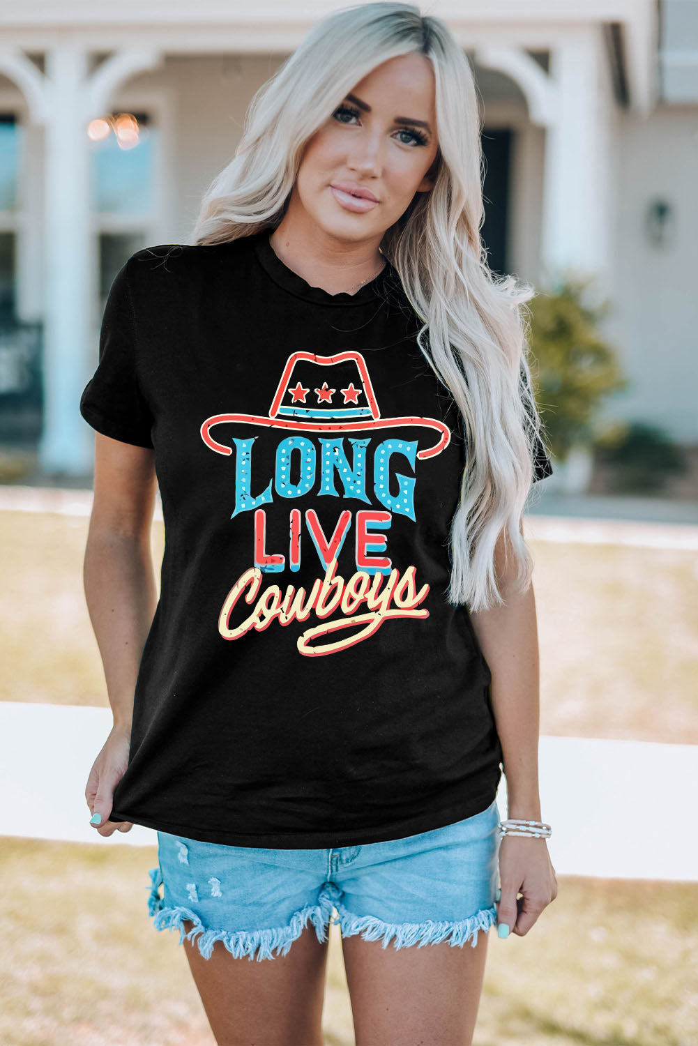 LONG LIVE COWBOYS Graphic Tee Shirt