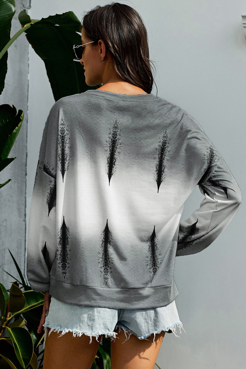 Drop Shoulder Round Neck Sweatshirt