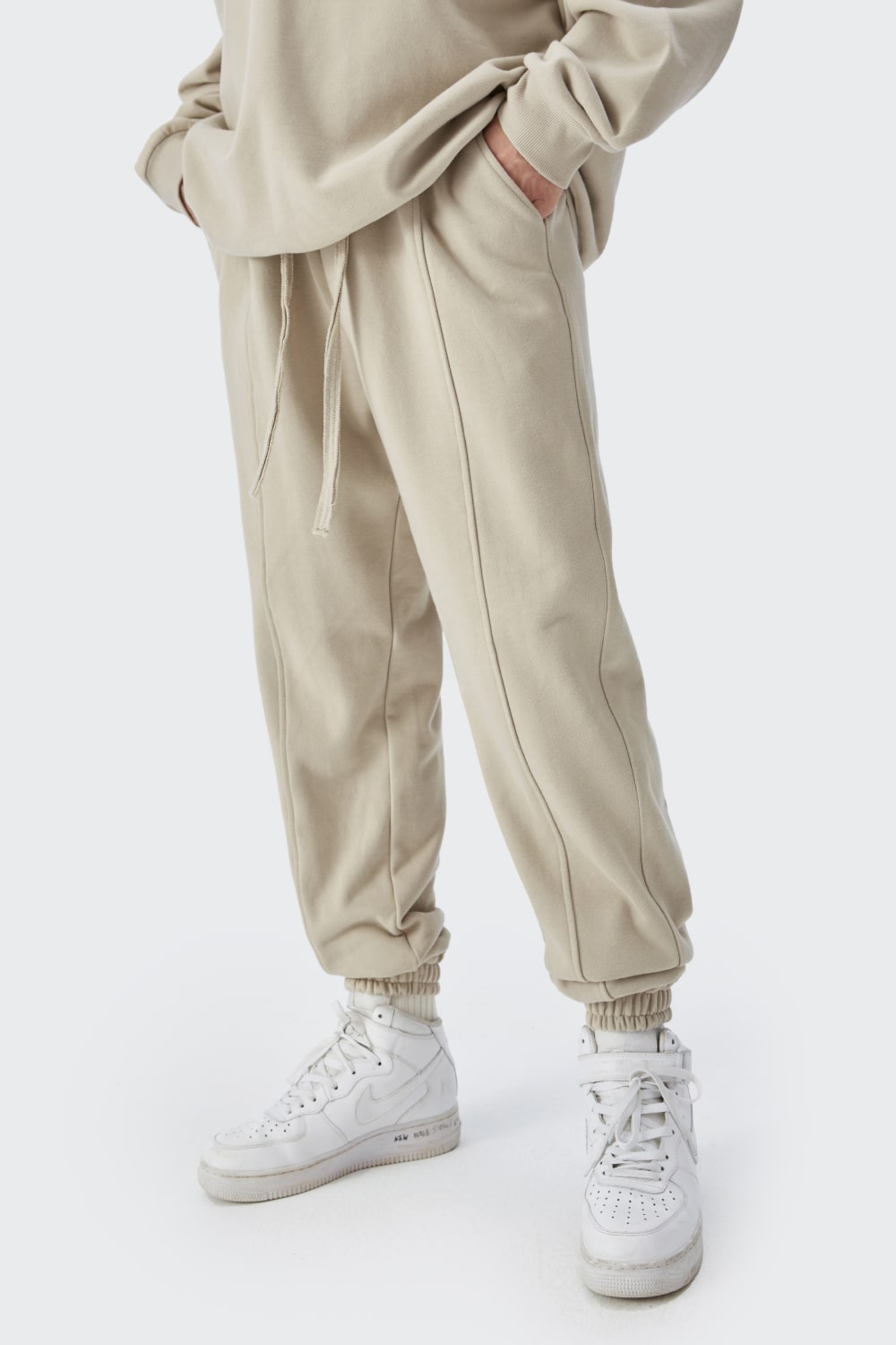 Drawstring Seam Detail Joggers with Pockets