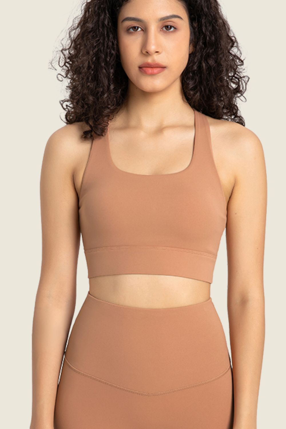 Highly Stretchy Cutout Back Sports Bra